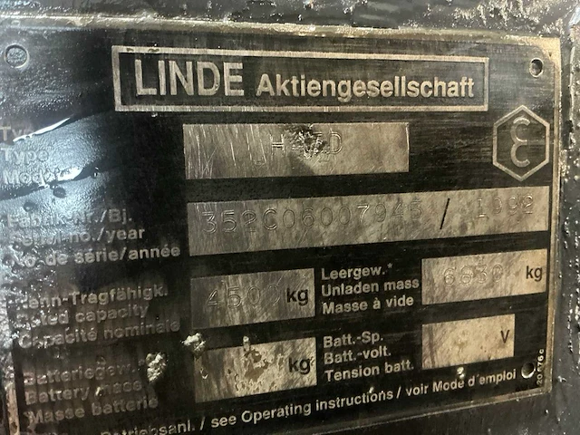 Linde h45d vorkheftruck - afbeelding 5 van  17