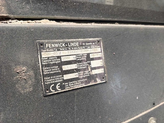 Linde h50d-03 diesel heftruck, bj 2006, cap: 5 ton, voorzien van zware speciale vorkopstelling/klem - afbeelding 6 van  17