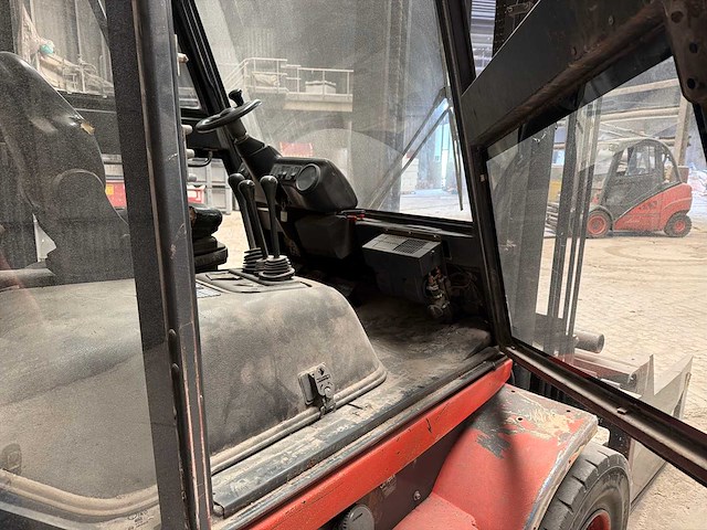 Linde h50d-03 diesel heftruck, bj 2006, cap: 5 ton, voorzien van zware speciale vorkopstelling/klem - afbeelding 9 van  17