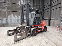 Linde h50d-03 diesel heftruck, bj 2006, cap: 5 ton, voorzien van zware speciale vorkopstelling/klem - afbeelding 1 van  17