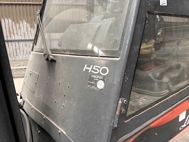 Linde h50d-03 diesel heftruck, bj 2006, cap: 5 ton, voorzien van zware speciale vorkopstelling/klem - afbeelding 11 van  17