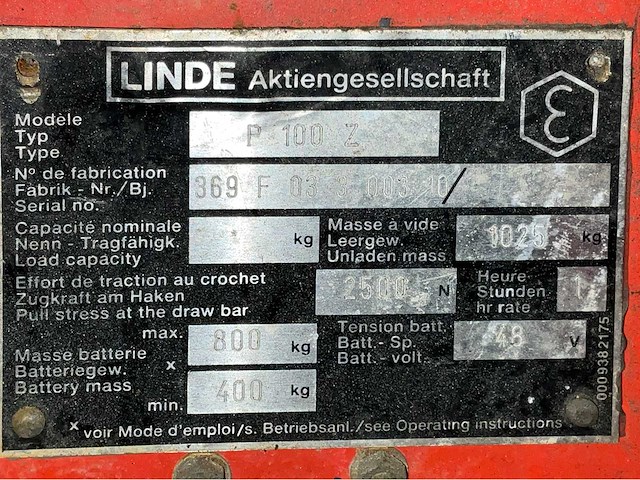 Linde p 100 z industriële trekker - afbeelding 13 van  20