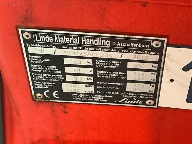 Linde p60-6z elektrische trekker - afbeelding 3 van  11