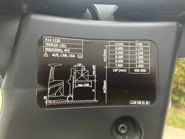 Linde r14-01 reach vorkheftruck 2014 - afbeelding 19 van  37