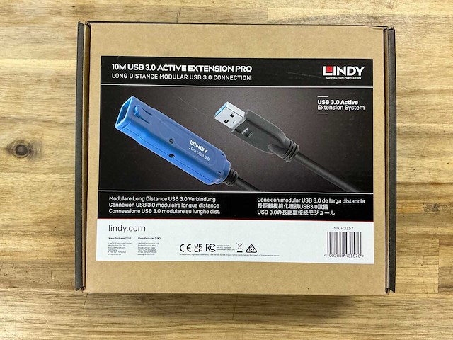 Lindy 10m usb 3.0 active extension pro - afbeelding 1 van  1