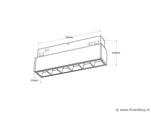 Lineaire led zwenkarmatuur voor magnetische rail 48v - 6w - libra (x4) - afbeelding 3 van  4
