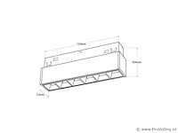 Lineaire led zwenkarmatuur voor magnetische rail 48v - 6w - libra (x8) - afbeelding 3 van  4