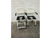 Linido handicare - verrijdbare douchestoel toiletstoel (2x) - afbeelding 3 van  4