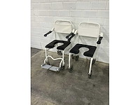 Linido handicare - verrijdbare douchestoel toiletstoel (2x) - afbeelding 2 van  4