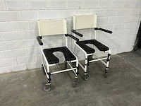Linido handicare - verrijdbare douchestoel toiletstoel (2x) - afbeelding 1 van  4