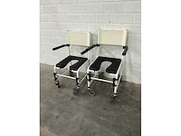 Linido handicare - verrijdbare douchestoel toiletstoel (2x) - afbeelding 2 van  4