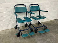 Linido handicare - verrijdbare douchestoel toiletstoel (2x)