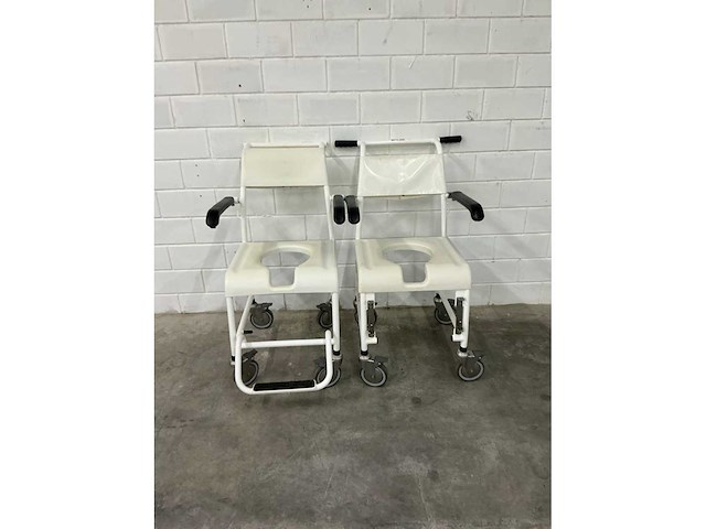 Linido handicare - verrijdbare douchestoel toiletstoel (2x) - afbeelding 7 van  7