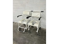 Linido handicare - verrijdbare douchestoel toiletstoel (2x) - afbeelding 2 van  7