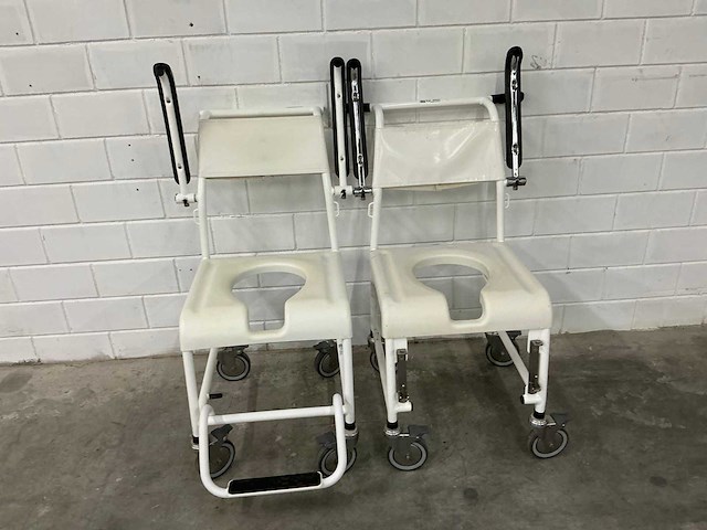 Linido handicare - verrijdbare douchestoel toiletstoel (2x) - afbeelding 3 van  7