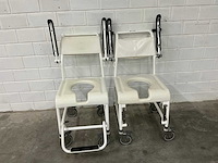 Linido handicare - verrijdbare douchestoel toiletstoel (2x) - afbeelding 3 van  7