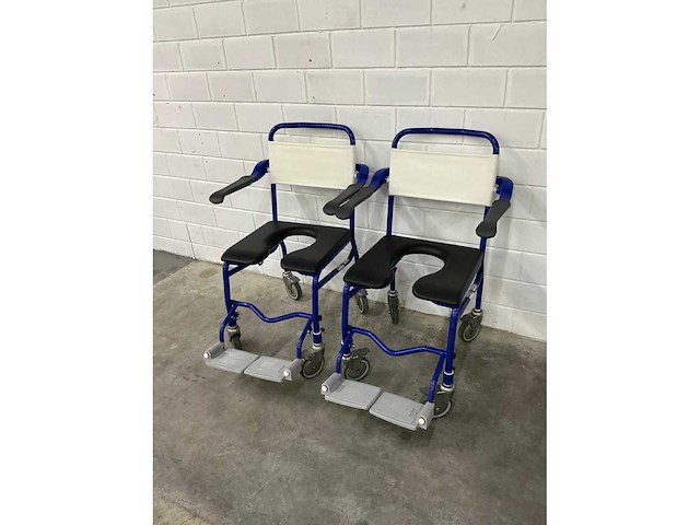 Linido handicare - verrijdbare douchestoel toiletstoel (2x) - afbeelding 3 van  4