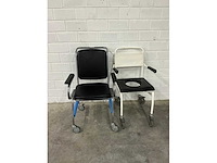Linido handicare - verrijdbare douchestoel toiletstoel (2x) - afbeelding 1 van  5