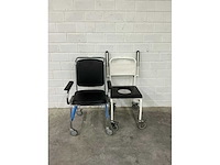 Linido handicare - verrijdbare douchestoel toiletstoel (2x) - afbeelding 3 van  5