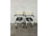 Linido handicare - verrijdbare douchestoel toiletstoel (2x) - afbeelding 3 van  4