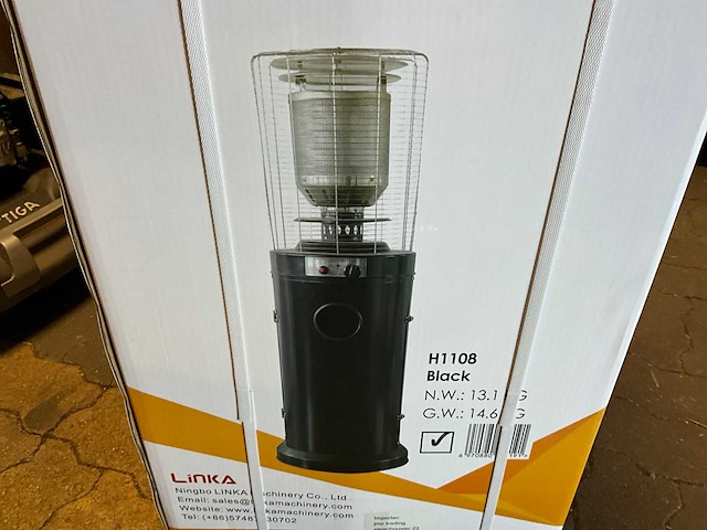 Linka h1108 black patio propaan heater - afbeelding 3 van  5