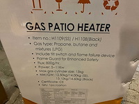 Linka h1108 black patio propaan heater - afbeelding 4 van  5