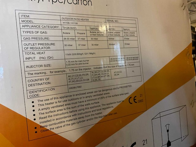 Linka h1109 terrasverwarming - afbeelding 2 van  3