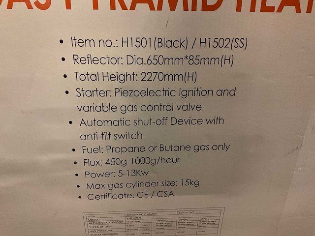 Linka h1502 terrasverwarming - afbeelding 3 van  3
