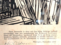 Linosnede naar "de boekenwurm" van de kunstenaar edmund joseph sullivan. - afbeelding 4 van  5