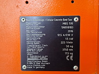 Lintzaagmachine l=700mm/h=430mm 230v lissmac, mbs 510, bouwjaar 2016 - afbeelding 12 van  12