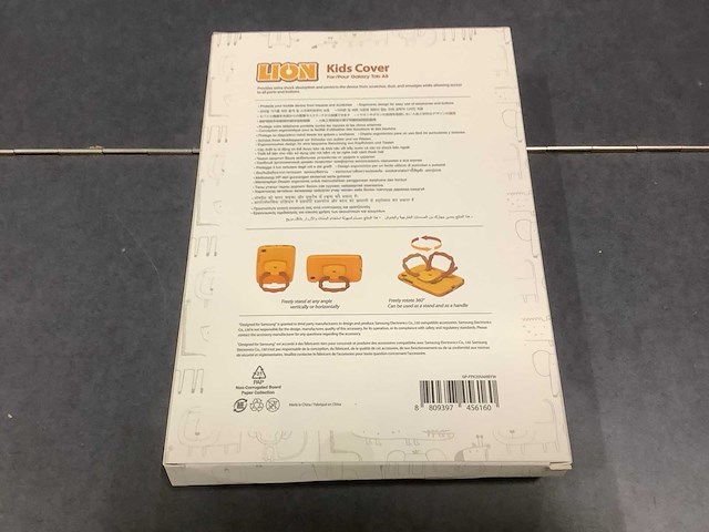 Lion kinder hoesje voor galaxy tab a8 (180x) - afbeelding 1 van  2