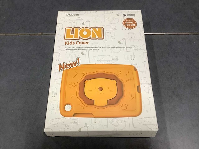 Lion kinder hoesje voor galaxy tab a8 (180x) - afbeelding 1 van  5