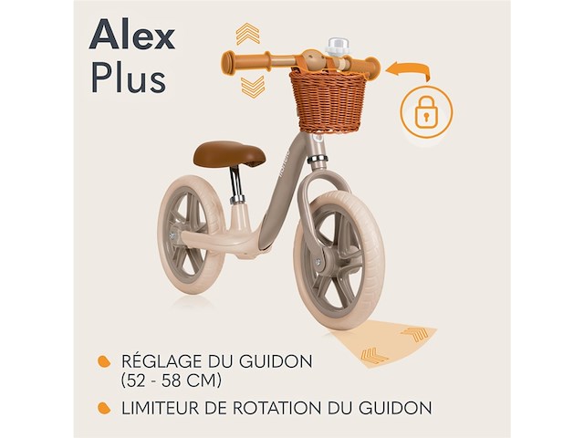 Lionelo alex plus loopfiets vanaf 3 jaar 12 lekvrije banden verstelbaar zadel - afbeelding 3 van  6
