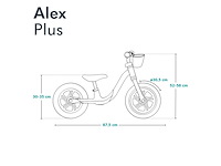 Lionelo alex plus loopfiets vanaf 3 jaar 12 lekvrije banden verstelbaar zadel - afbeelding 4 van  4