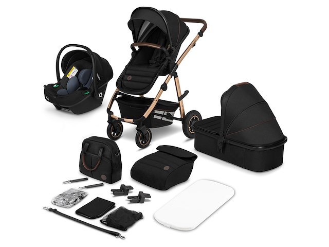 Lionelo amber 3in1 kinderwagen xxl set incl. autostoel zwart - afbeelding 1 van  8