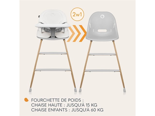 Lionelo dalia 2in1 kinderstoel van 6 maanden tot 60 kg grijs - afbeelding 3 van  5