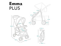 Lionelo emma buggy lichtgewicht grijs - afbeelding 2 van  4