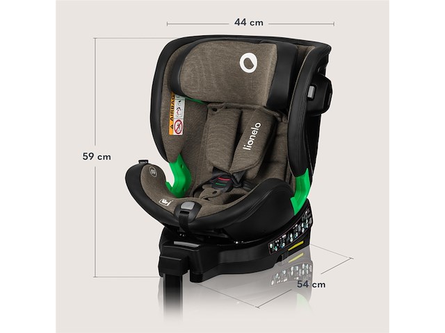 Lionelo harmony - i-size autostoel 4in1 360° draaibare isofix hoofdsteun verstelbaar - afbeelding 3 van  7