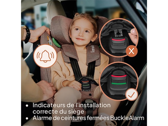Lionelo harmony - i-size autostoel 4in1 360° draaibare isofix hoofdsteun verstelbaar - afbeelding 4 van  7