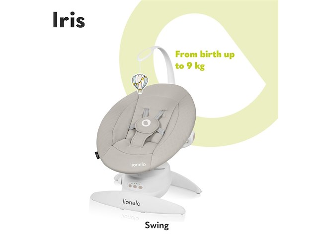 Lionelo iris premium babyschommel 360 draaibaar - afbeelding 3 van  6