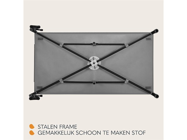 Lionelo jasmin easy fold 2in1 opvouwbaar baby bed grijs - afbeelding 2 van  6