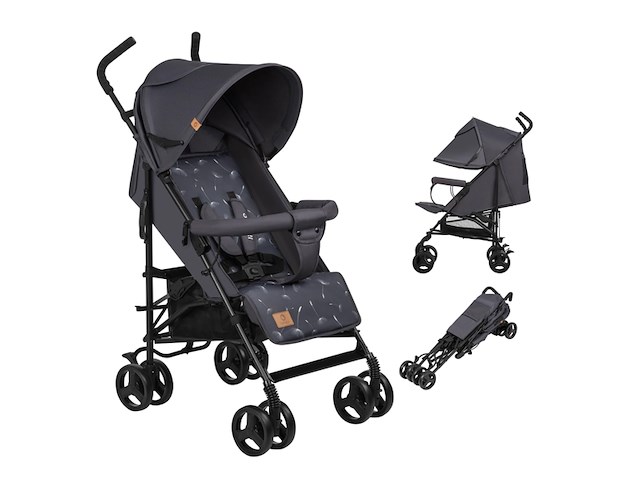 Lionelo lichtgewicht compacte buggy elia tot 15 kg met ligstand grijs - afbeelding 3 van  5