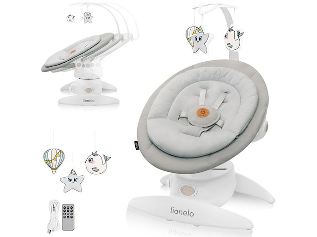 Lionelo mell schommelstoel voor baby 360 verstelbaar met 5 snelheden - afbeelding 1 van  6