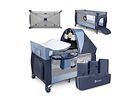 Lionelo sven plus 2 in 1 meegroeibed & campingbedje blue navy - afbeelding 2 van  3