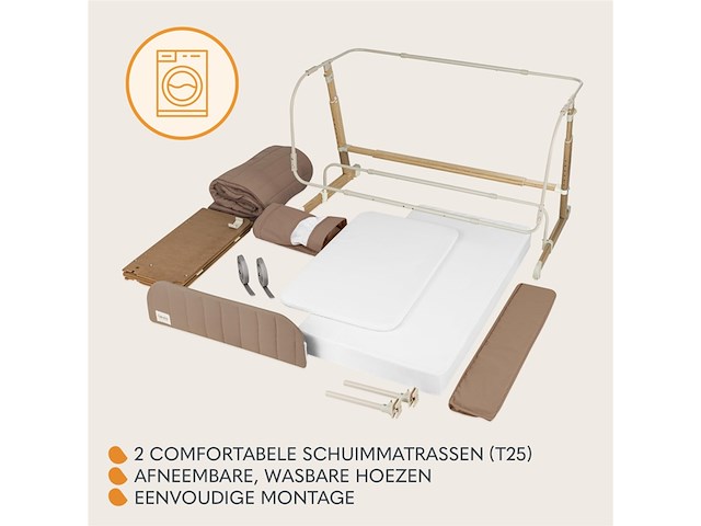 Lionelo thomi plus 5in1 kinderbed beige - afbeelding 2 van  6