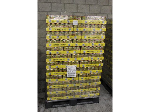 Lipton ice-tea peach blikken 0,33l. 2880 blikken. tht 8-2026. bod is inclusief 432 euro statiegeldwaarde - afbeelding 2 van  3