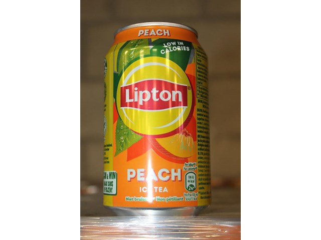 Lipton ice-tea peach blikken 0,33l. 2880 blikken. tht 8-2026. bod is inclusief 432 euro statiegeldwaarde - afbeelding 3 van  3