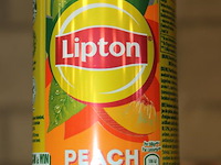 Lipton ice-tea peach blikken 0,33l. 2880 blikken. tht 8-2026. bod is inclusief 432 euro statiegeldwaarde - afbeelding 3 van  3