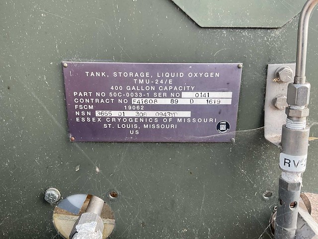 Liquid oxygen storage tank - afbeelding 6 van  6
