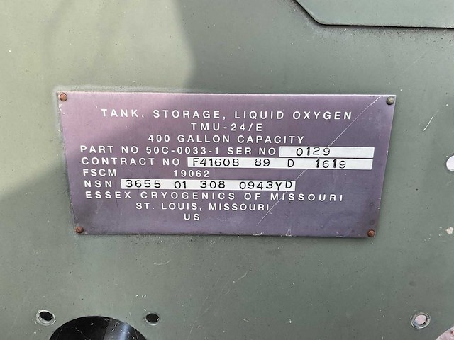 Liquid oxygen storage tank - afbeelding 6 van  6